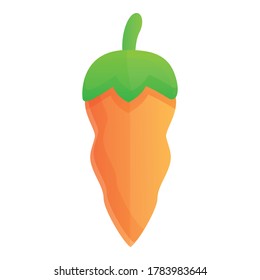 Carrot bath toy icon. Cartoon of carrot bath toy vector icon for web design isolated on white background