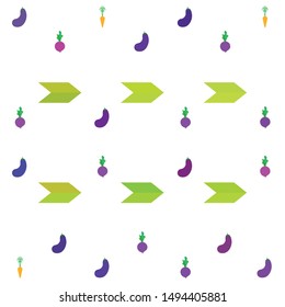Carrot, beet, eggplant, fresh vegetables. Organic food poster. Farmer market design. Vector background.