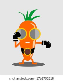 CARROT BOXING ICON VECTOR LOGO