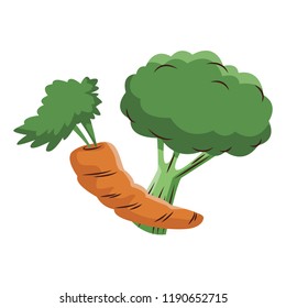 Carrot and broccoli