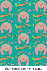 Carrot and bunny pattern