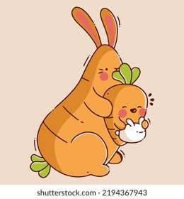 Carrot Bunny Tshirt Vector Design