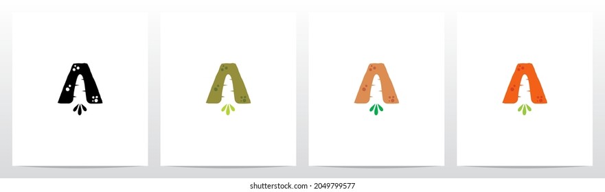 Carrot Burried On Letter Logo Design A