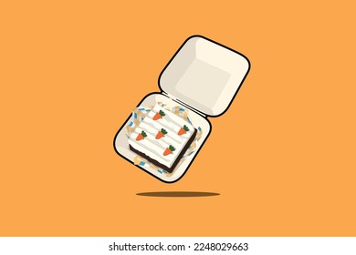 Carrot Cake Box orange background