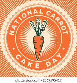 Carrot Cake Day rubber stamp