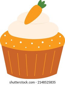 Carrot cake food vector illustration