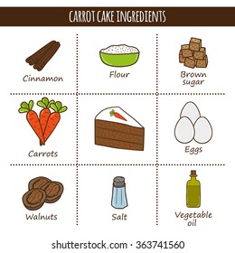 Carrot cake ingredients