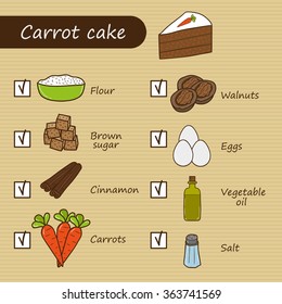 Carrot cake ingredients