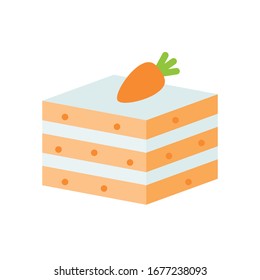 Icono de diseño plano, ilustración vectorial de torta estrecha