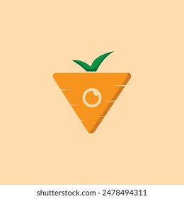 carrot camera logo design illustration.