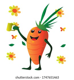 carrot cartoon is an amazing cartoon image very suitable to be used as a part of brochure images, posters and others.