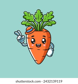 carrot cartoon character, cute carrot vector, for world carrot day 