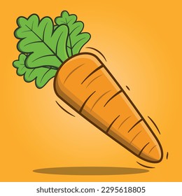 Carrot Cartoon Cute Logo Design