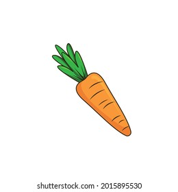 Carrot  Cartoon  Icon Vector Illustration Design Template