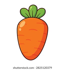 Carrot Cartoon Icon vector illustration.