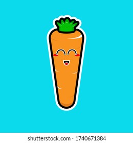 El dibujo de la zanahoria en el vector