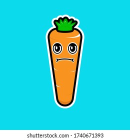 The carrot cartoon in vector