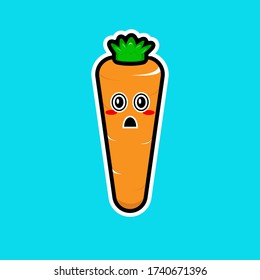 The carrot cartoon in vector