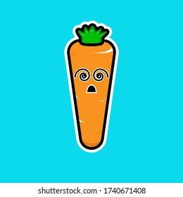 The carrot cartoon in vector