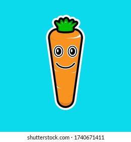 The carrot cartoon in vector