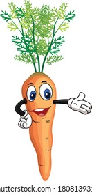Carrot cartoon vector art and illustration