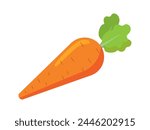 Carrot cartoon vector, carrot icon, vegetable, orange, fresh, fruit, tasty, carrot icon, carrot symbol. Can use for infographic, banner, poster, web design. Isolated on white background. 