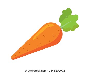Carrot cartoon vector, carrot icon, vegetable, orange, fresh, fruit, tasty, carrot icon, carrot symbol. Can use for infographic, banner, poster, web design. Isolated on white background. 