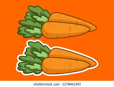 carrot cartoon vector illustration