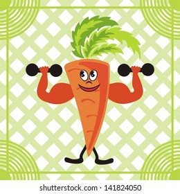 Carrot cartoon vector illustration