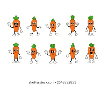 Carrot Character Design Element Set