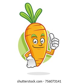 Carrot character design or Carrot mascot, perfect for logo, web and print illustration