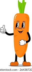 Carrot Character giving thumbs up