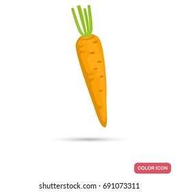 Carrot color flat icon for web and mobile design