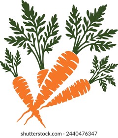 Carrot in color stock illustration