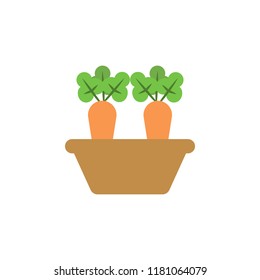 carrot colored icon. Element of colored autumn icon for mobile concept and web apps. Colored carrot icon can be used for web and mobile on white background
