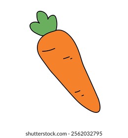 Carrot coloring pages. Trace and color carrot. Coloring page carrot to be colored the coloring book for kids. Carrot vegetable worksheet for Kindergarten and preschool activity. 