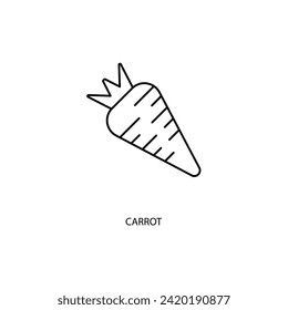 carrot concept line icon. Simple element illustration. carrot concept outline symbol design.