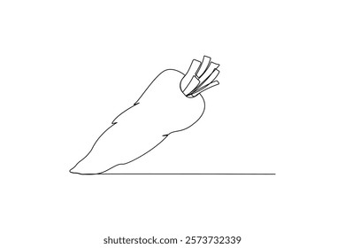 Carrot Continuous one line design Vector Illustration