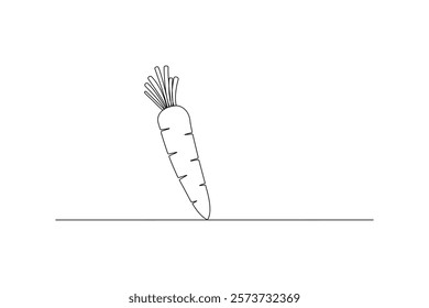 Carrot Continuous one line design Vector Illustration