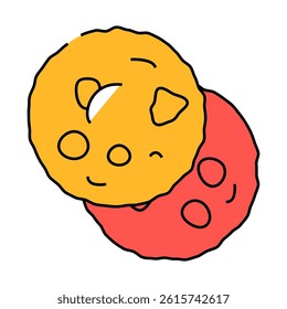 carrot cookies line icon vector. carrot cookies sign. isolated symbol illustration