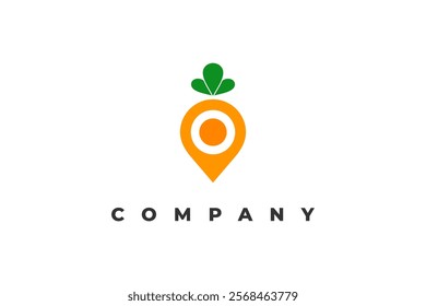 carrot and coordinate point logo