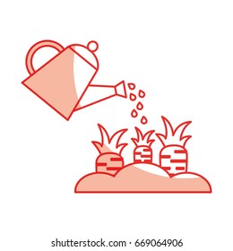 carrot cultivation isolated icon