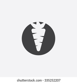 carrot cut identity template icon design element