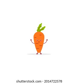 carrot cute character illustration mascot logo smile happy set collection
