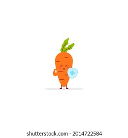 carrot cute character illustration mascot logo smile happy set collection