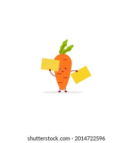 carrot cute character illustration mascot logo smile happy set collection