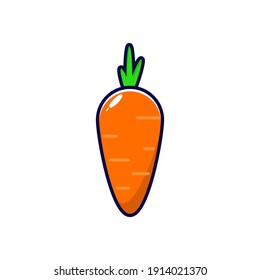 Carrot cute illustration simple orange