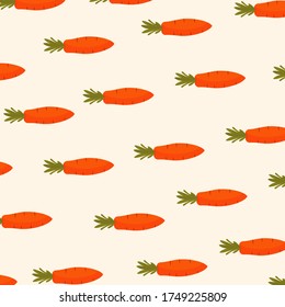 
Karottendesign mit flachem Stil. Karottengrafik mit Cartoon-Stil. Gemüsethema