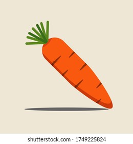 
carrot design with flat style. Carrot illustration with cartoon style. vegetable theme