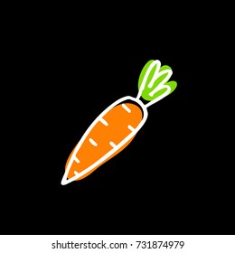carrot doodle icon